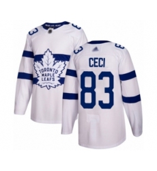 Youth Toronto Maple Leafs #83 Cody Ceci Authentic White 2018 Stadium Series Hockey Jersey