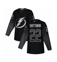 Men's Tampa Bay Lightning #22 Kevin Shattenkirk Authentic Black Alternate Hockey Jersey