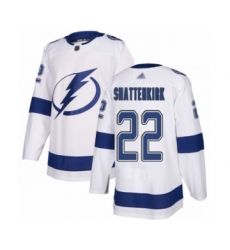 Youth Tampa Bay Lightning #22 Kevin Shattenkirk Authentic White Away Hockey Jersey