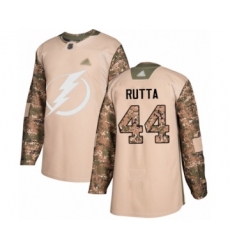 Youth Tampa Bay Lightning #44 Jan Rutta Authentic Camo Veterans Day Practice Hockey Jersey