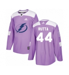 Youth Tampa Bay Lightning #44 Jan Rutta Authentic Purple Fights Cancer Practice Hockey Jersey