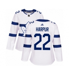 Women's Toronto Maple Leafs #22 Ben Harpur Authentic White 2018 Stadium Series Hockey Jersey