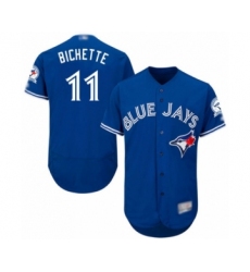 Men's Toronto Blue Jays #11 Bo Bichette Blue Alternate Flex Base Authentic Collection Baseball Player Jersey