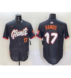 Men's San Francisco Giants #17 Heliot Ramos Anthracite 2025 City Connect Limited Stitched Baseball Jersey