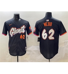Men's San Francisco Giants #62 Logan Webb Anthracite 2025 City Connect Limited Stitched Baseball Jersey
