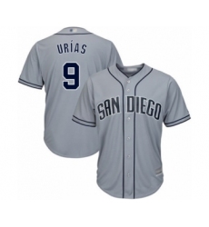 Youth San Diego Padres #9 Luis Urias Authentic Grey Road Cool Base Baseball Player Jersey