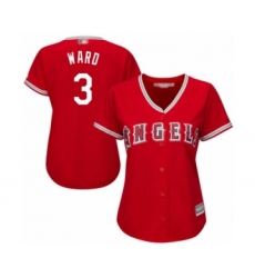 Women's Los Angeles Angels of Anaheim #3 Taylor Ward Authentic Red Alternate Cool Base Baseball Player Jersey