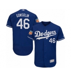 Men's Los Angeles Dodgers #46 Tony Gonsolin Royal Blue Flexbase Authentic Collection Baseball Player Jersey