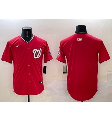 Men's Washington Nationals Blank Red Limited Stitched Baseball Jersey