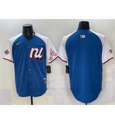 Men's National League Atlanta Braves Blank Blue Alternate 2025 All-Star Edition Limited Stitched Baseball Jersey