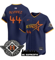 Men's Houston Astros #44 Yordan Alvarez Navy 2025 City Connect Limited Stitched Baseball Jersey