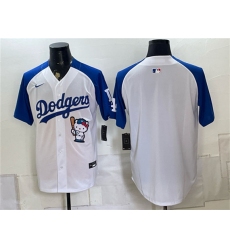 Men's Los Angeles Dodgers Blank White Royal Hello Kitty Vapor Limited Stitched Baseball Jersey