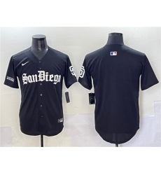 Men's San Diego Padres Blank Black Gothic Edition Vapor Limited Stitched Baseball Jersey