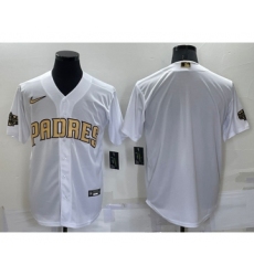 Men's San Diego Padres Blank White 2022 All Star Stitched Cool Base Nike Jersey