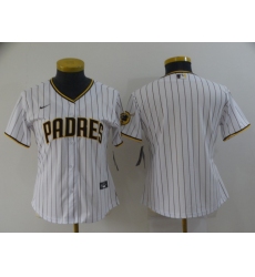 Women's Nike San Diego Padres Blank White Brown Home Stitched Baseball Jersey