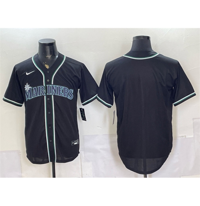 Men's Seattle Mariners Blank 2026 Fashion Replica Black Out Stitched Baseball Jersey