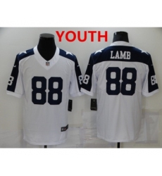 Youth Dallas Cowboys #88 CeeDee Lamb White Thanksgiving Vapor Untouchable Stitched NFL Nike Limited Jersey