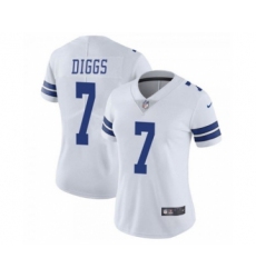Women's Dallas Cowboys #7 Trevon Diggs White Vapor Untouchable Limited Stitched Jersey(Run Small)