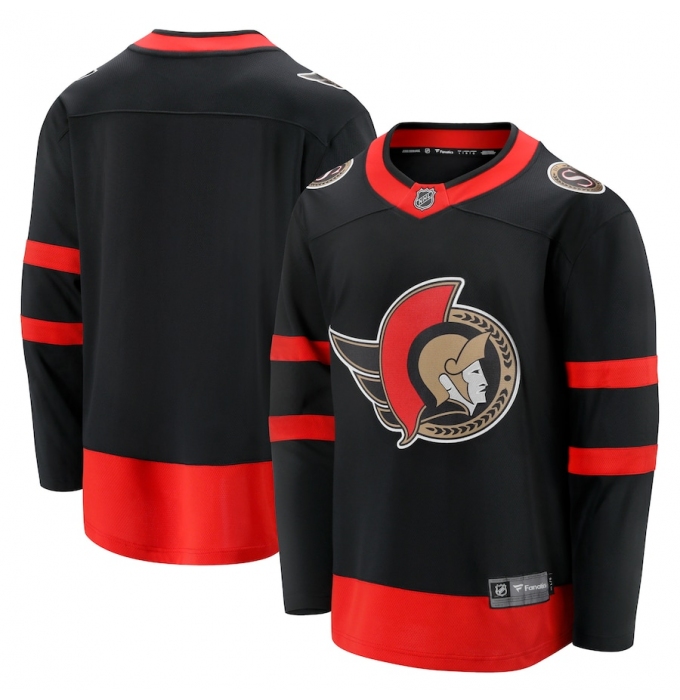 Men's Ottawa Senators Fanatics Branded Blank Black 2020-21 Home Breakaway Jersey