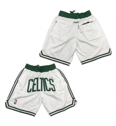 Men's Boston Celtics White Shorts