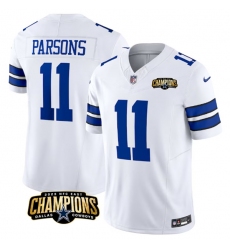 Men's Dallas Cowboys #11 Micah Parsons White 2023 F.U.S.E. NFC East Champions Football Stitched Jersey
