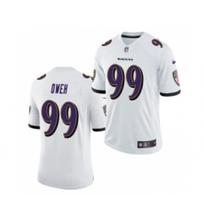 Men's Baltimore Ravens #99 Jayson Oweh White 2021 Vapor Untouchable Limited Jersey