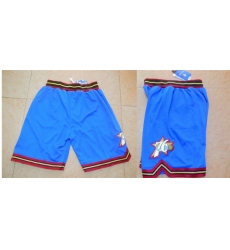 Philadelphia 76ers Blue Throwback NBA Shorts
