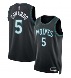 Men's Minnesota Timberwolves #5 Anthony Edwards Black 2026-27 Statement Swingman Edition Stitched Basketball Jersey
