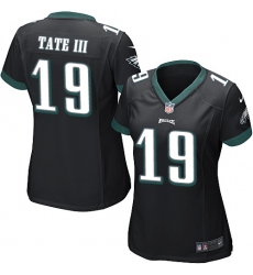 Women's Nike Philadelphia Eagles #19 Golden Tate III Game Black Alternate NFL Jersey