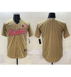 Men's Puerto Rico Baseball Blank Tan 2023 World Baseball Classic Stitched Jersey
