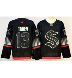Men's Seattle Kraken #13 Brandon Tanev Black 2026 Alternate Stitched Hockey Jersey