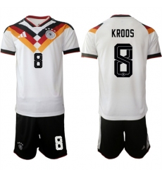 Men's Germany #8 KROOS National Team FIFA x World Cup 2026 Home White On Field Jersey