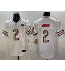 Men's Chicago Bears #2 D.J. Moore White Mexico F.U.S.E. With VMH Stitched Football Jersey