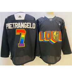 Men's Vegas Golden Knights #7 Alex Pietrangelo Black 2024-25 Home Stitched Hockey Jersey