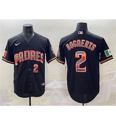 Men's San Diego Padres #2 Xander Bogaerts Black Mexico Cool Base Stitched Baseball Jersey