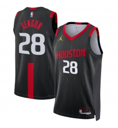 Men's Houston Rockets #28 Alperen Sengun Black 2026-27 Statement Swingman Stitched Jersey