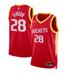 Men's Houston Rockets #28 Alperen Sengun Red 2026-27 Icon Swingman Stitched Jersey
