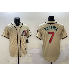 Men's Arizona Diamondbacks #7 Corbin Carroll Gold Limited Stitched Baseball Jersey