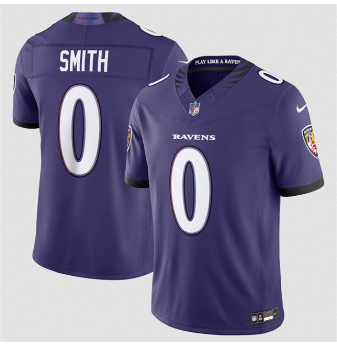 Men's Baltimore Ravens #0 Roquan Smith Purple 2026 F.U.S.E Vapor Stitched Limited Football Jersey