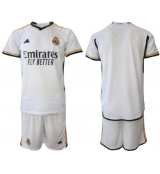 Men's Real Madrid Blank 2023-24 White Home Soccer Jersey