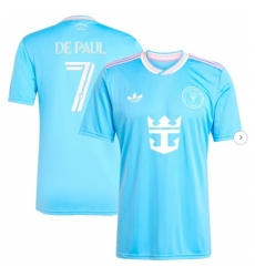 Men's Inter Miami CF Rodrigo De Paul adidas Originals Blue 2025 Third Replica Player Jersey