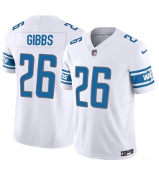 Men's Detroit Lions #26 Jahmyr Gibbs White 2023 F.U.S.E. Vapor Untouchable Limited Football Stitched Jersey Men's Detroit Lions #26 Jahmyr Gibbs White 2023 F.U.S.E. Vapor Untouchable Limited Football Stitched Jersey