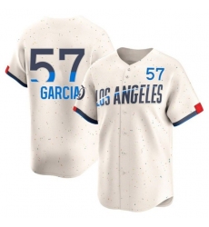 Men's Los Angeles Dodgers #57 Luis Garcia Cream City Connect Limited Stitched Baseball Jersey