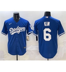 Men's Los Angeles Dodgers #6 Hyeseong Kim Royal Cool Base Stitched Baseball Jersey