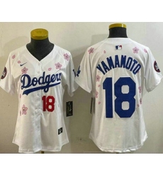 Women's Los Angeles Dodgers #18 Yoshinobu Yamamoto White 2025 Tokyo Series Limited Jersey