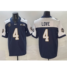 Men's Notre Dame Fighting Irish #4 Jeremiyah Love Navy Alternate F.U.S.E. 2025 CFP Final Limited Stitched Football Jersey