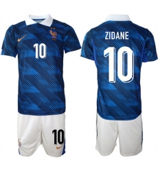 Men's France #10 ZIDANE National Team FIFA x World Cup 2026 Home On Field Jersey