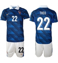 Men's France #22 THEO National Team FIFA x World Cup 2026 Home On Field Jersey