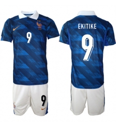 Men's France #9 EKITIKE National Team FIFA x World Cup 2026 Home On Field Jersey