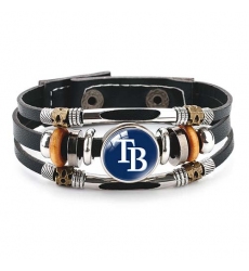 Tampa Bay Rays MLBPro football team jewel cowhide bracelet leather hand jewelry